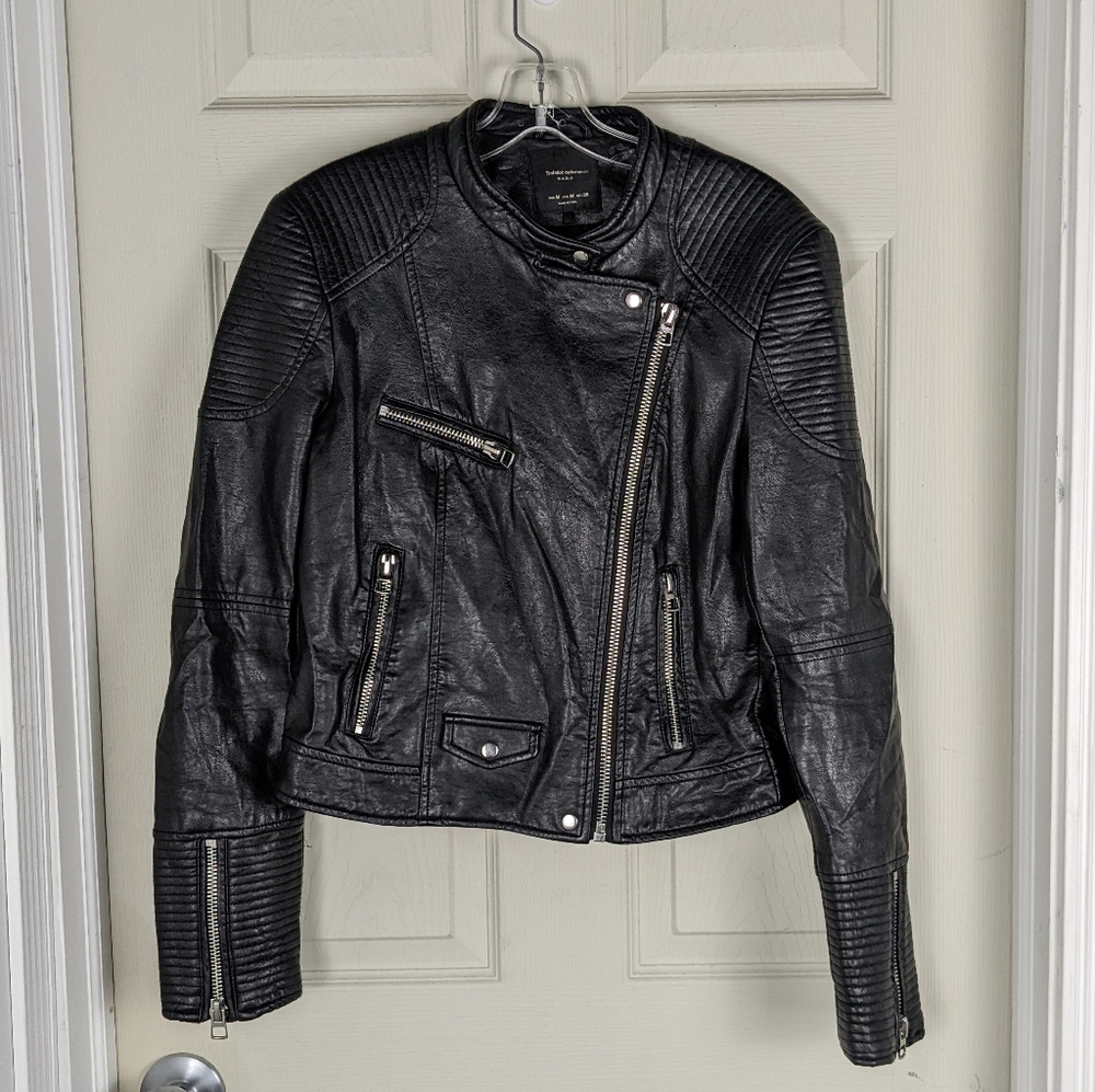 Zara Trafaluc Outerwear Faux Leather Moto Jacket